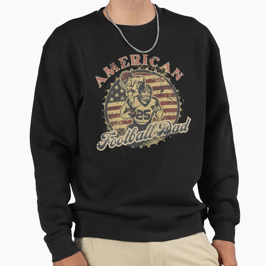 American Football Dad Sweatshirt - Custom Art Print for Adults - T-Shirt, Sweatshirt, Hoodie
