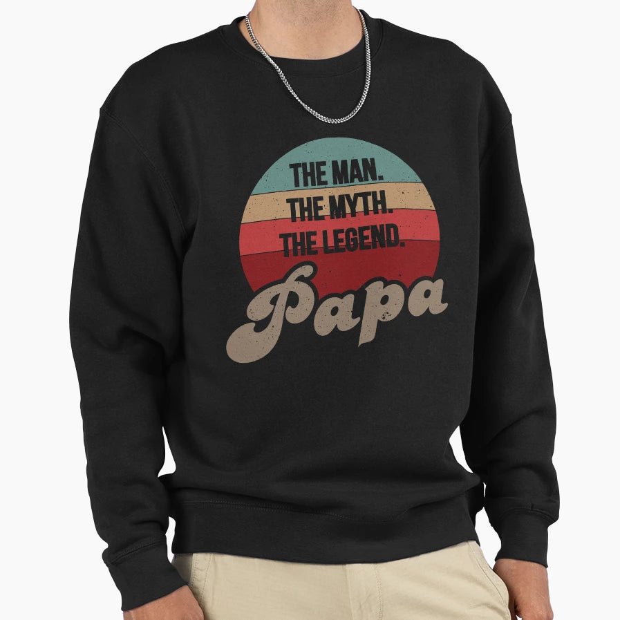 Fathers Day Dad Myth Legend Papa T-Shirt - Aesthetic Graphic for Adults - T-Shirt, Sweatshirt, Hoodie