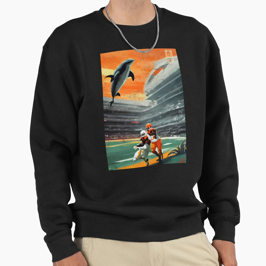 TH Dolphins Sweatshirt - Aesthetic Graphic Unisex - T-Shirt, Sweatshirt, Hoodie