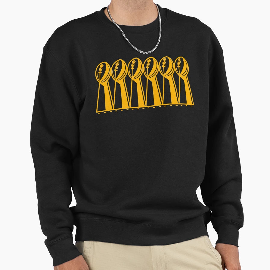 Superbowl Trophies Gold Sweatshirt - Custom Art Print Unisex - T-Shirt, Sweatshirt, Hoodie