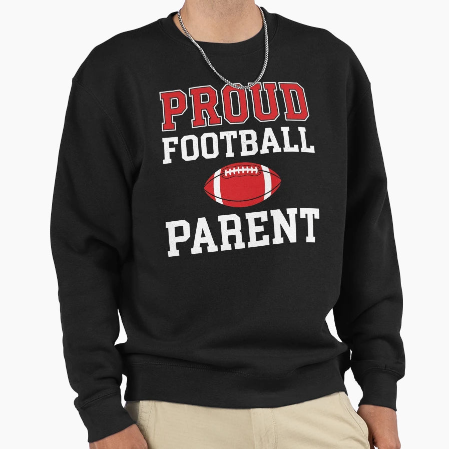Proud Football Parent Football Mom T-Shirt - Custom Art Print for Adults - T-Shirt, Sweatshirt, Hoodie