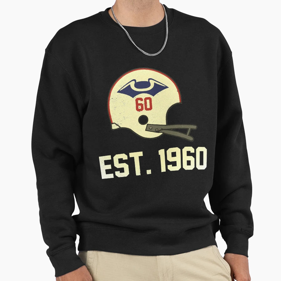 Patriots Est 1960 Distressed Sweatshirt - Graphic Print for Adults - T-Shirt, Sweatshirt, Hoodie