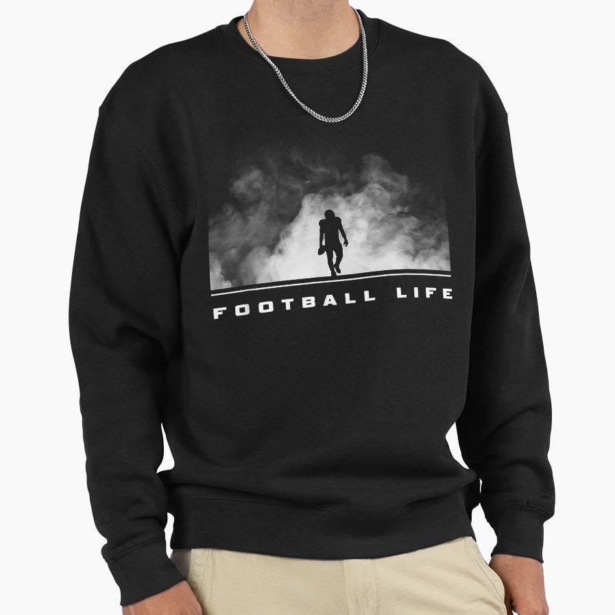 Astute Football Footballretro Wave Sweatshirt - Minimalist Print for Adults - T-Shirt, Sweatshirt, Hoodie