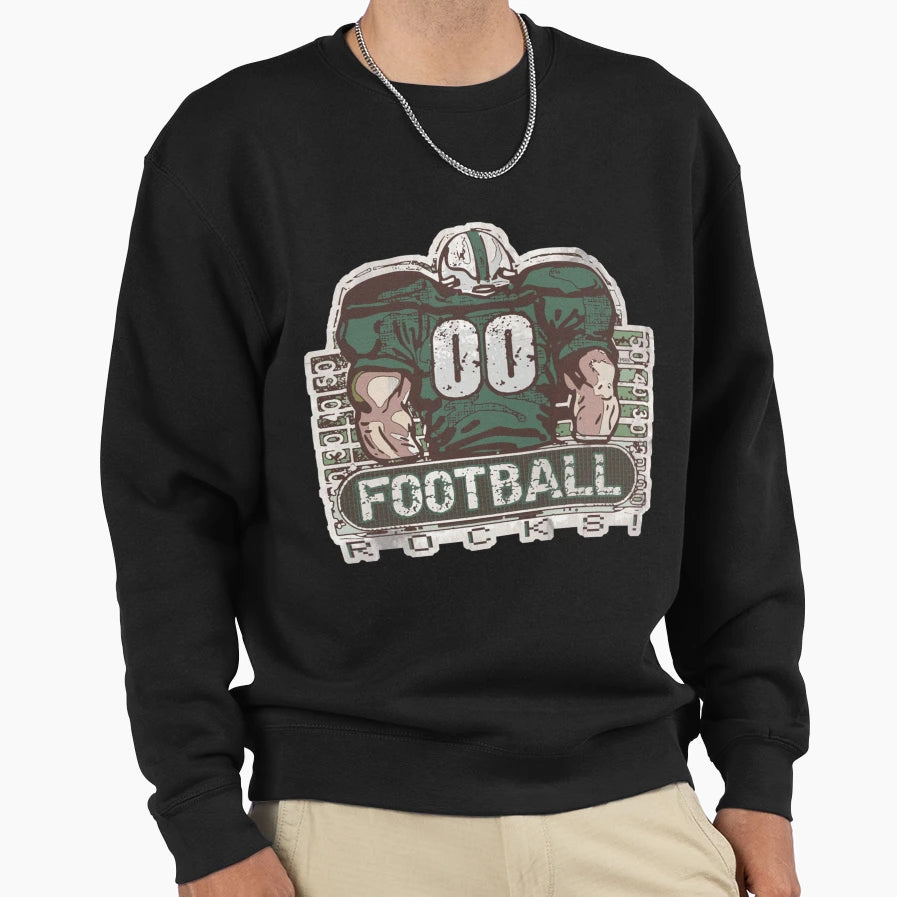 00 Football Rocks Green Team T-Shirt - Fun Novelty Design Unisex - T-Shirt, Sweatshirt, Hoodie