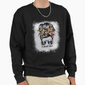 Womans Football Mom Messy Bun T-Shirt - Casual Everyday Wear Unisex - T-Shirt, Sweatshirt, Hoodie
