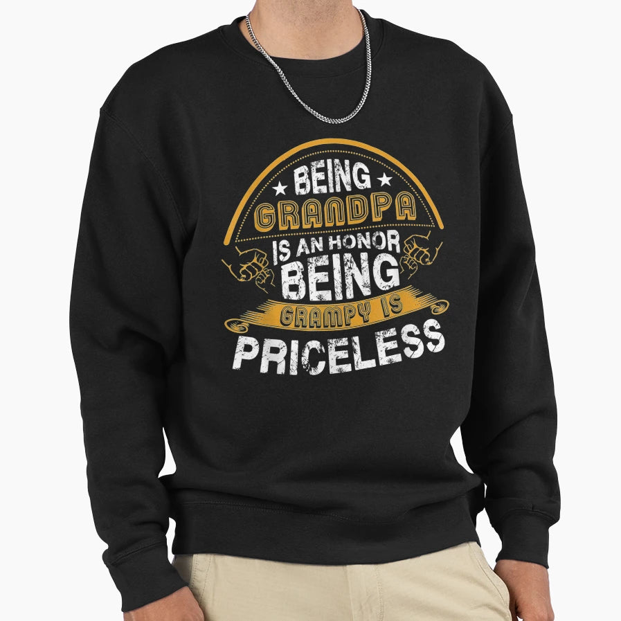 Mens Being Grandpa Is Honor Being Sweatshirt - Unique Graphic Men Women - T-Shirt, Sweatshirt, Hoodie