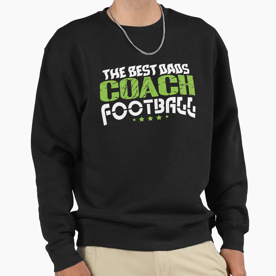 Best Coach Dad Coaches Football T-Shirt - Graphic Print Men Women - T-Shirt, Sweatshirt, Hoodie