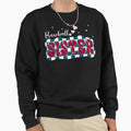 Baseball Sister Checkered Leopard Sweatshirt - Unique Graphic for Adults - T-Shirt, Sweatshirt, Hoodie