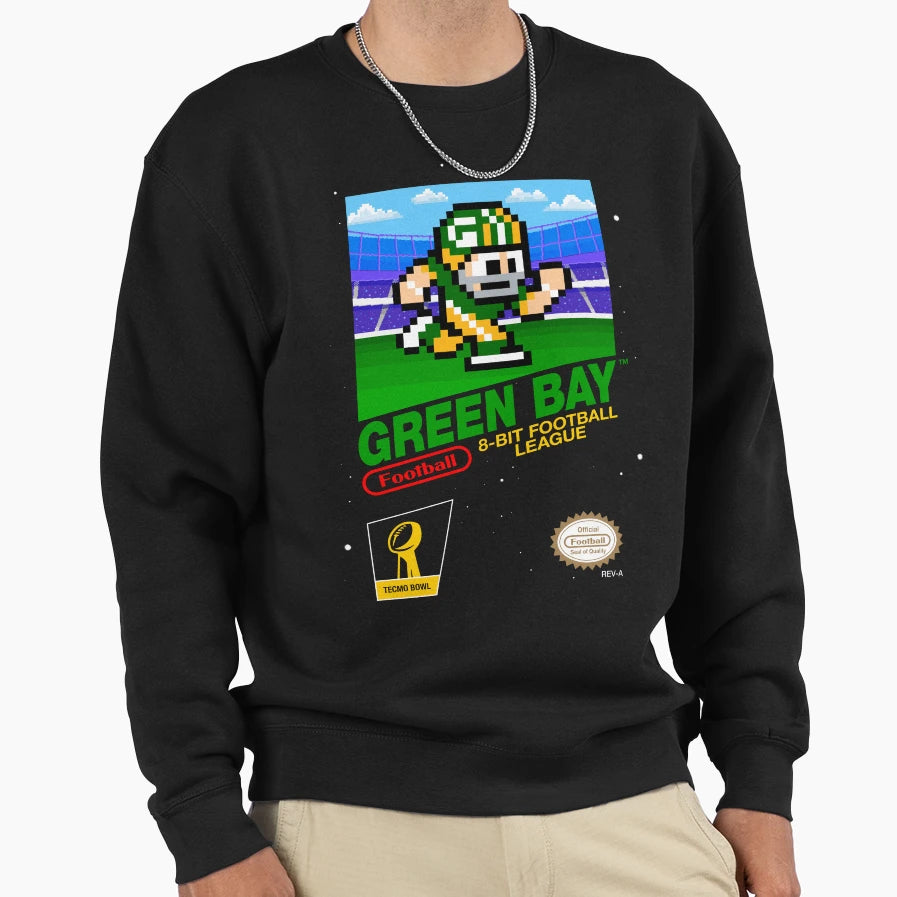 Green Bay Packers 8 Bit Videogames Sweatshirt - Graphic Print for Adults - T-Shirt, Sweatshirt, Hoodie