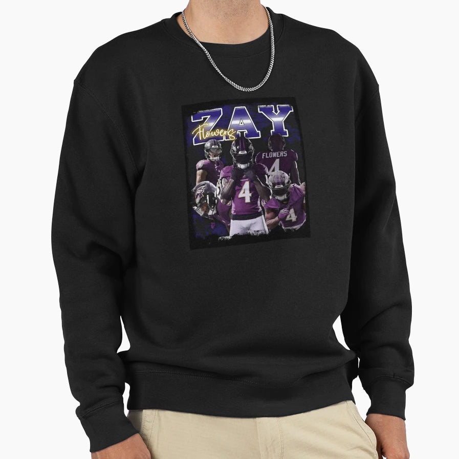 Zay Flowers Sweatshirt - Custom Art Print Unisex - T-Shirt, Sweatshirt, Hoodie