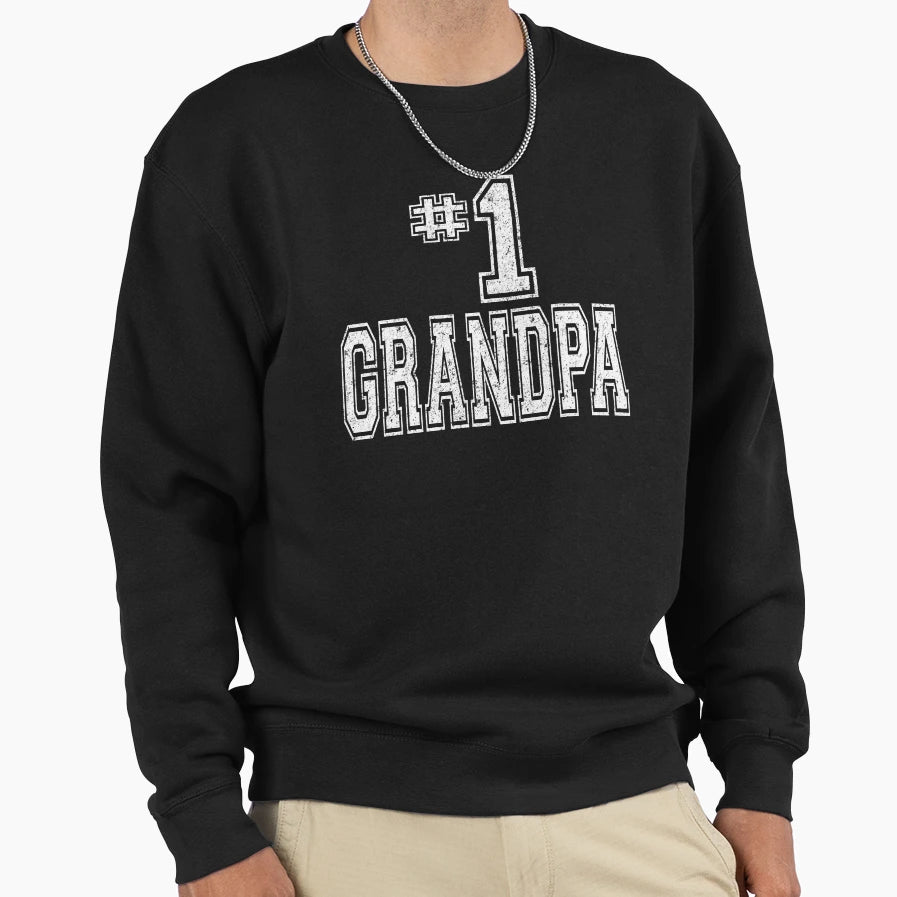 1 Grandpa Fathers Day Birthday Gift Sweatshirt - Novelty Apparel Unisex - T-Shirt, Sweatshirt, Hoodie