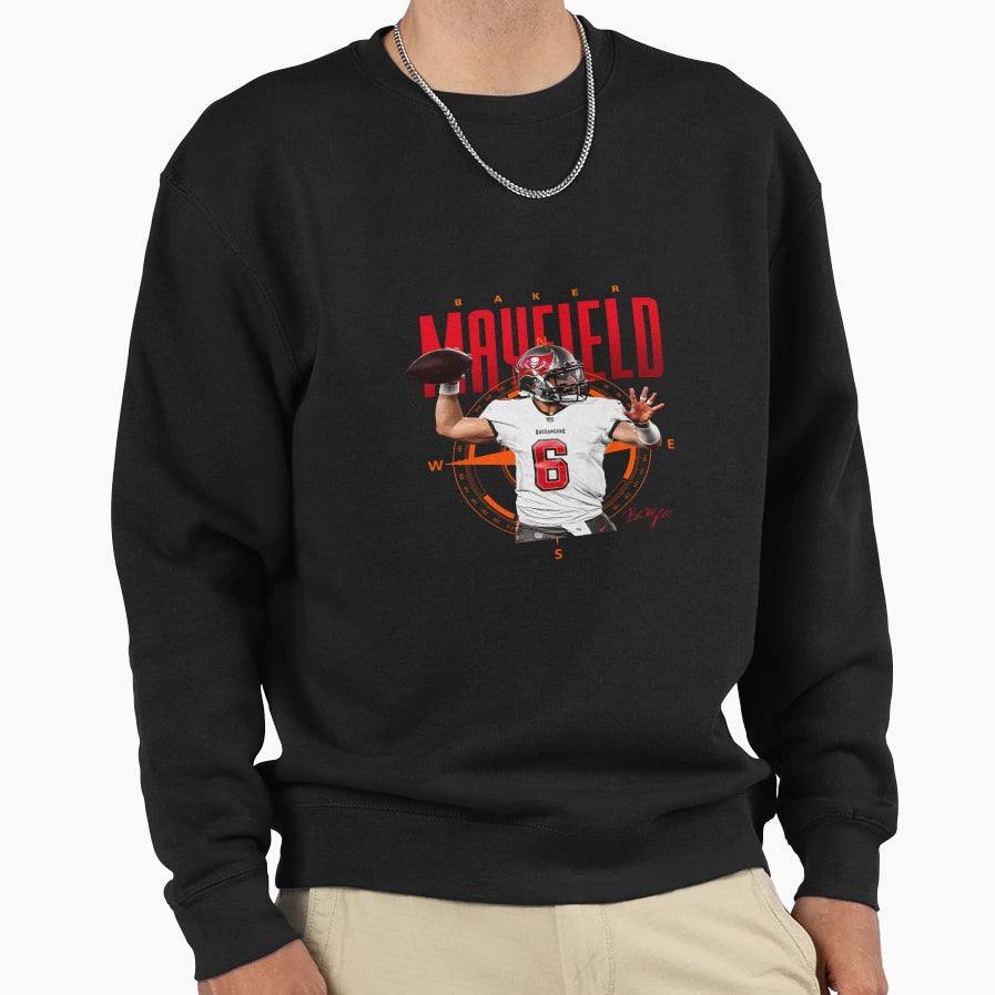 Baker Mayfield Sweatshirt - Custom Art Print for Adults - T-Shirt, Sweatshirt, Hoodie