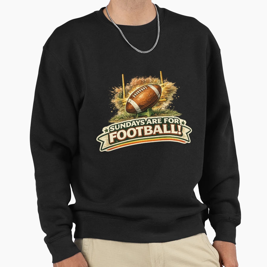 Sundays Are Football Sports Sweatshirt - Custom Art Print Men Women - T-Shirt, Sweatshirt, Hoodie