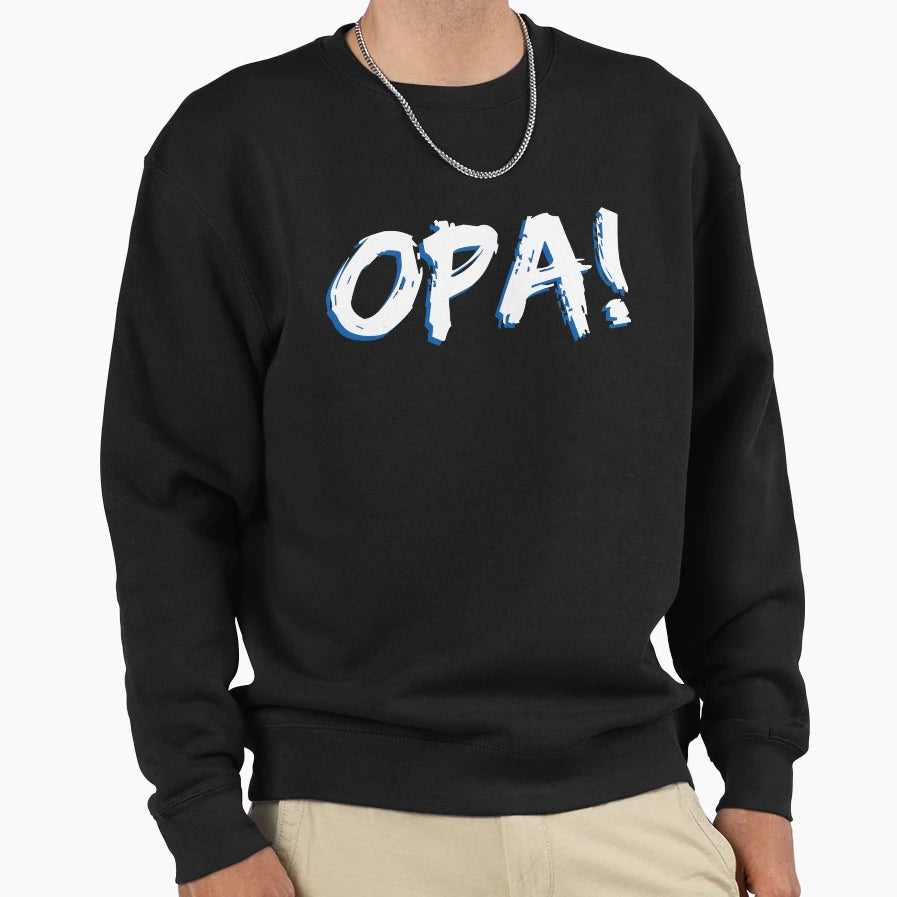 Opa Greek Celebration Party Greece Sweatshirt - Minimalist Print Unisex - T-Shirt, Sweatshirt, Hoodie