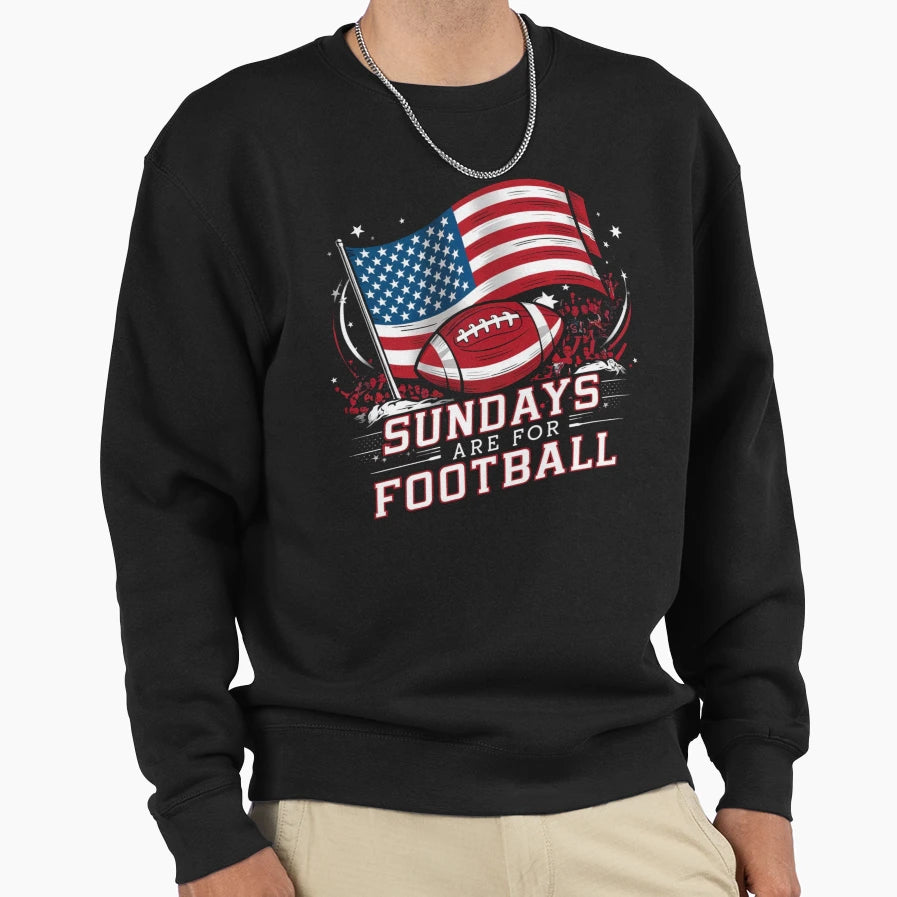 Sundays Are Football Sweatshirt - Aesthetic Graphic for Adults - T-Shirt, Sweatshirt, Hoodie