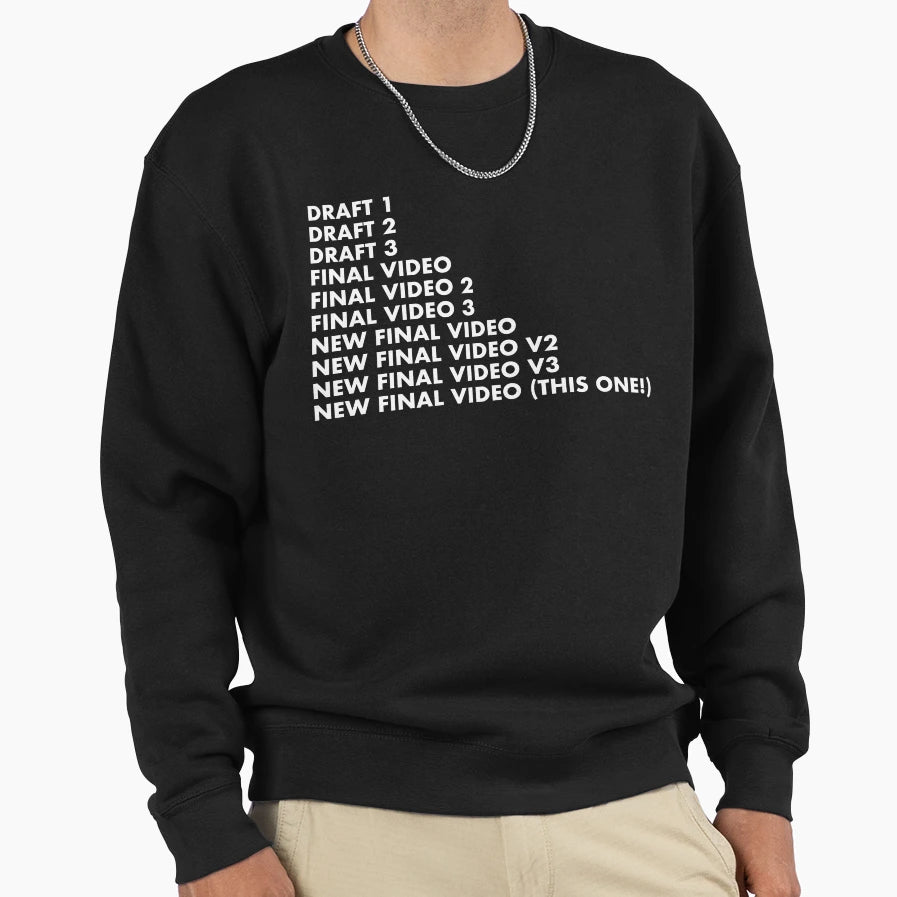 Video Editing Gifts Final Draft Sweatshirt - Unique Graphic Men Women - T-Shirt, Sweatshirt, Hoodie