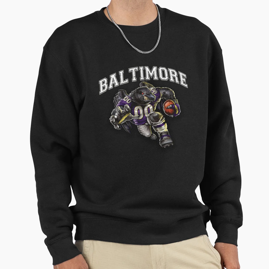 Baltimore Football Sweatshirt - Graphic Print Men Women - T-Shirt, Sweatshirt, Hoodie