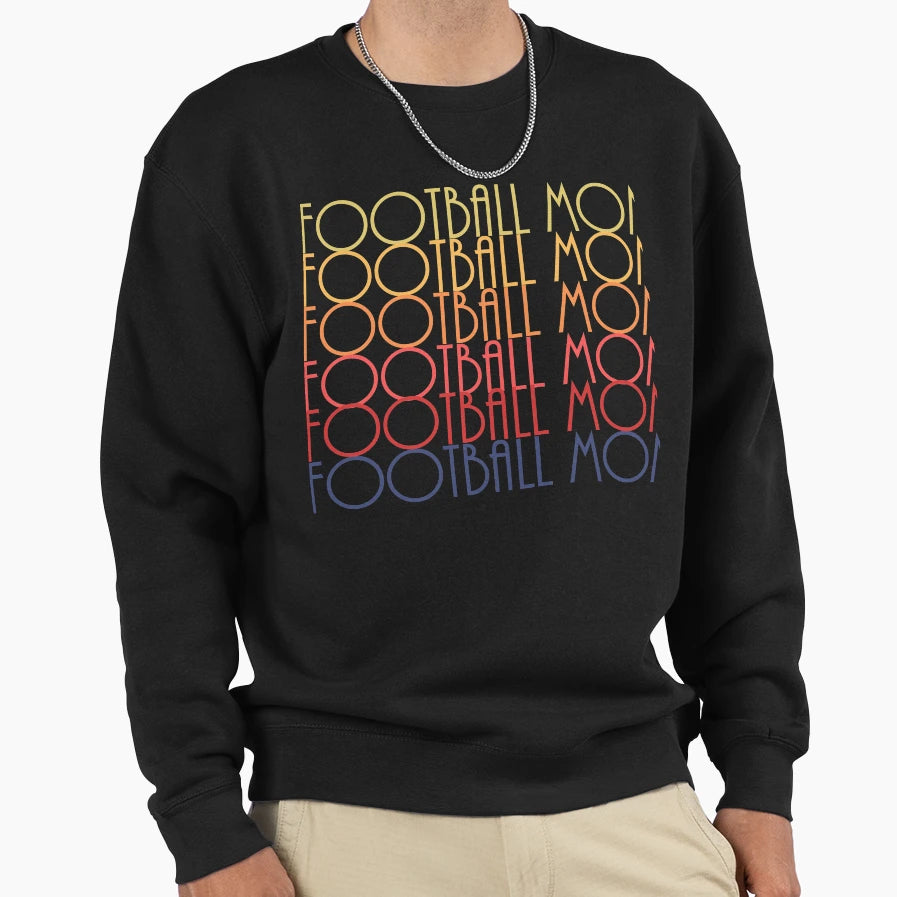 Football Mom Sunset Colors Sweatshirt - Novelty Apparel Unisex - T-Shirt, Sweatshirt, Hoodie