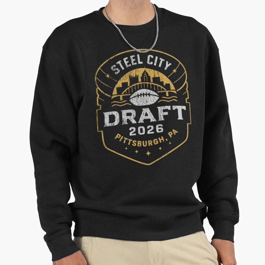 Steel City Draft 2026 Sweatshirt - Trendy Graphic Men Women - T-Shirt, Sweatshirt, Hoodie