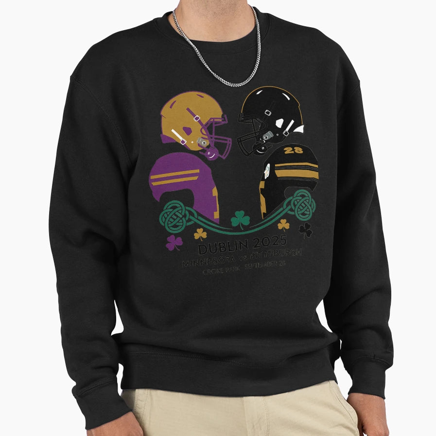 Minnesota V Pittsburgh Dublin Sweatshirt - Aesthetic Graphic for Adults - T-Shirt, Sweatshirt, Hoodie