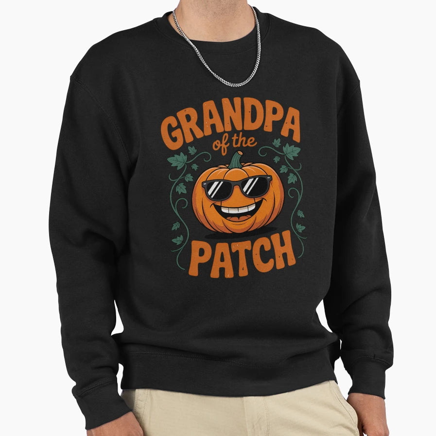 Pumpkin Grandpa Patch Family Halloween Sweatshirt - Graphic Print Men Women - T-Shirt, Sweatshirt, Hoodie
