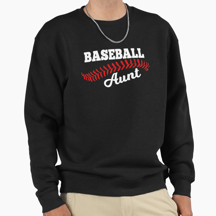 Baseball Aunt Sweatshirt - Trendy Graphic Men Women - T-Shirt, Sweatshirt, Hoodie