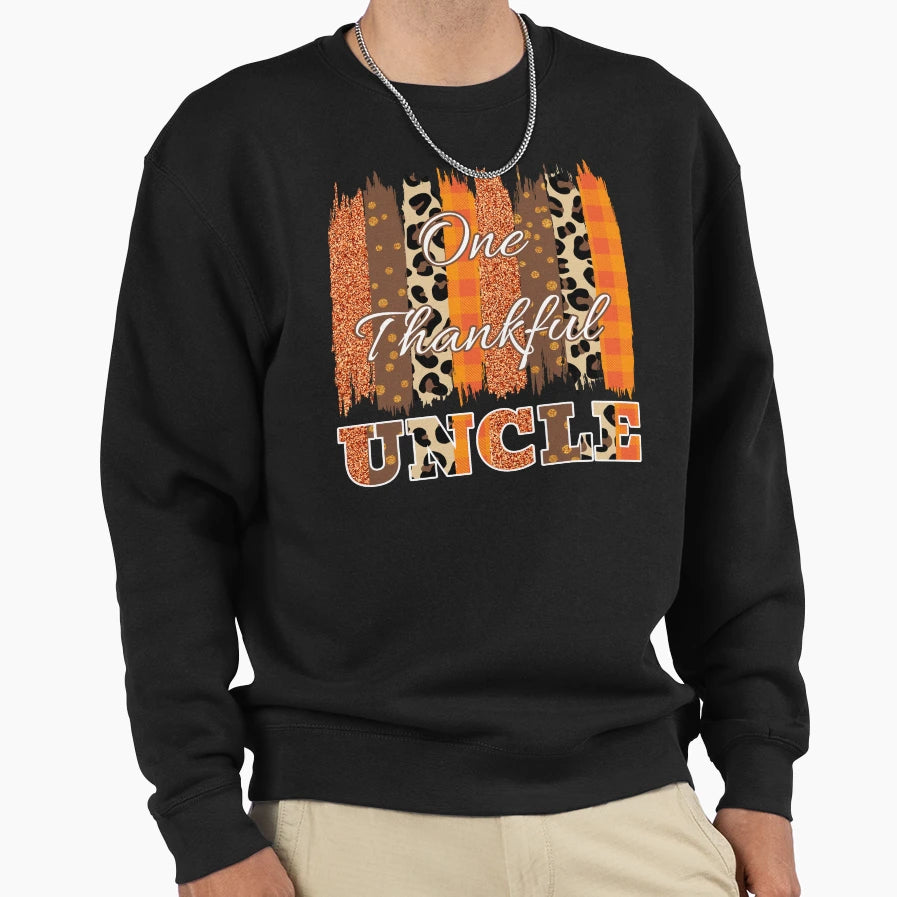 One Thankful Uncle Brush Stroke 1 Sweatshirt - Custom Art Print Men Women - T-Shirt, Sweatshirt, Hoodie