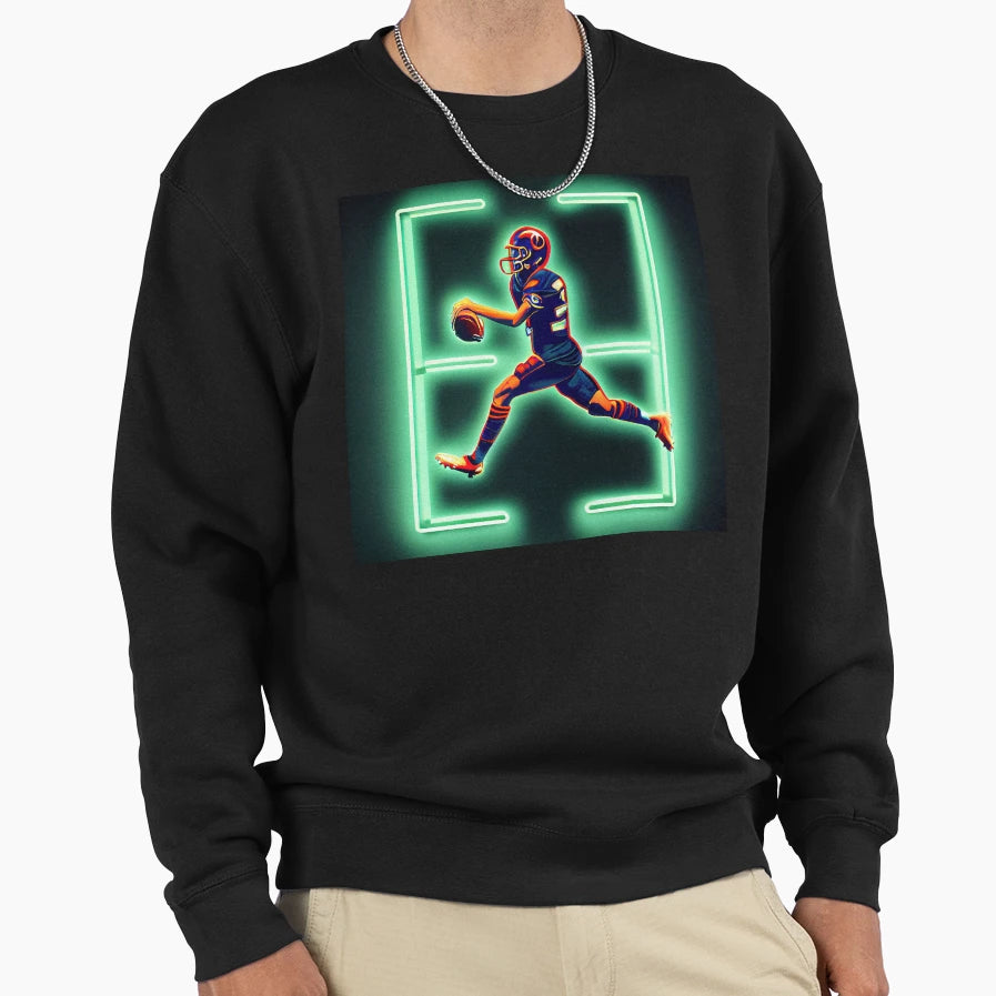 Football Player Sweatshirt - Trendy Graphic for Adults - T-Shirt, Sweatshirt, Hoodie