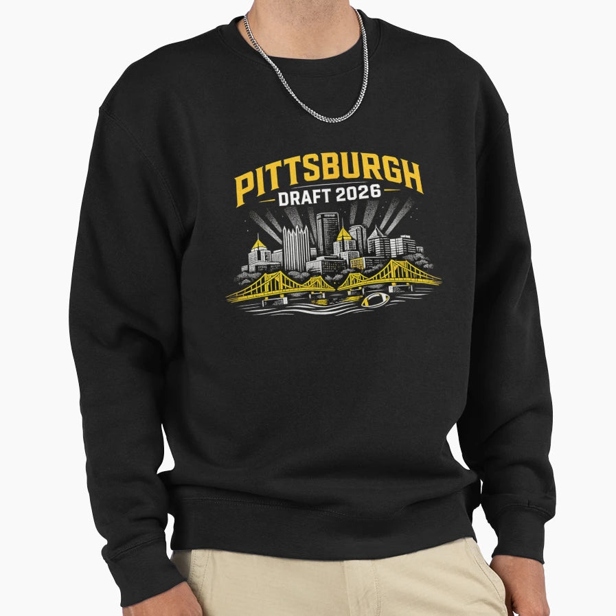 Pittsburgh Football Draft 2026 Sweatshirt - Aesthetic Graphic for Adults - T-Shirt, Sweatshirt, Hoodie