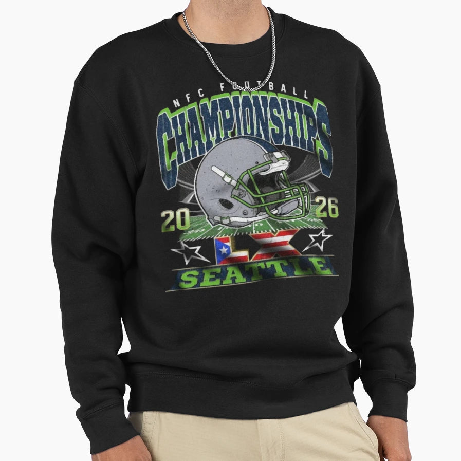 Championship Seattle Seahawks Sweatshirt - Graphic Print Men Women - T-Shirt, Sweatshirt, Hoodie