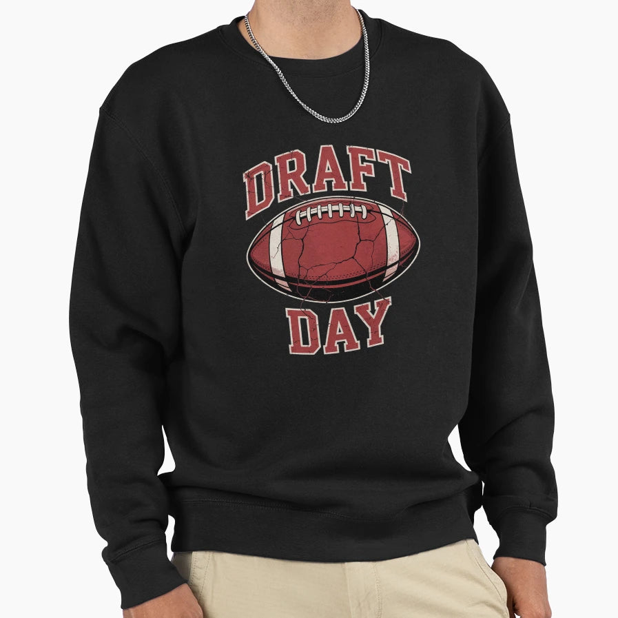 Draft Day Fantasy Football Party Sweatshirt - Graphic Print for Adults - T-Shirt, Sweatshirt, Hoodie