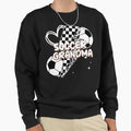 Leopard Soccer Grandma Checkered Sweatshirt - Minimalist Print Men Women - T-Shirt, Sweatshirt, Hoodie