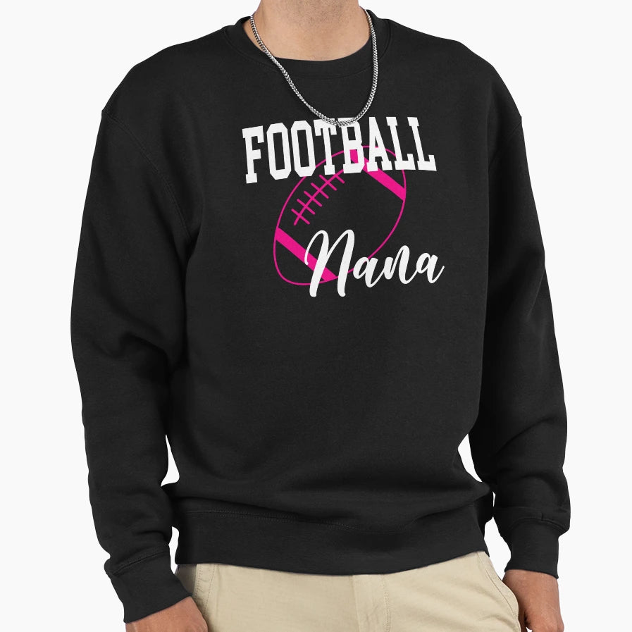 Football Nana American Football Lover Sweatshirt - Custom Art Print Unisex - T-Shirt, Sweatshirt, Hoodie