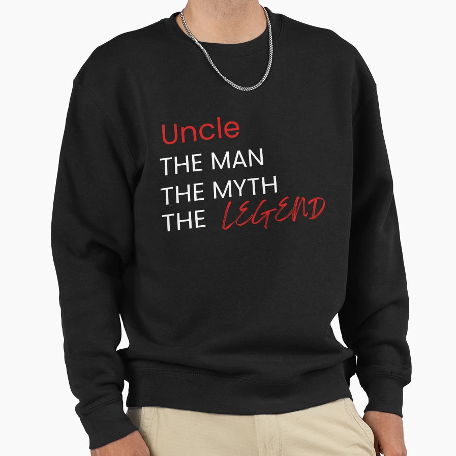 Uncle Myth Legend Red White Sweatshirt - Novelty Apparel Men Women - T-Shirt, Sweatshirt, Hoodie