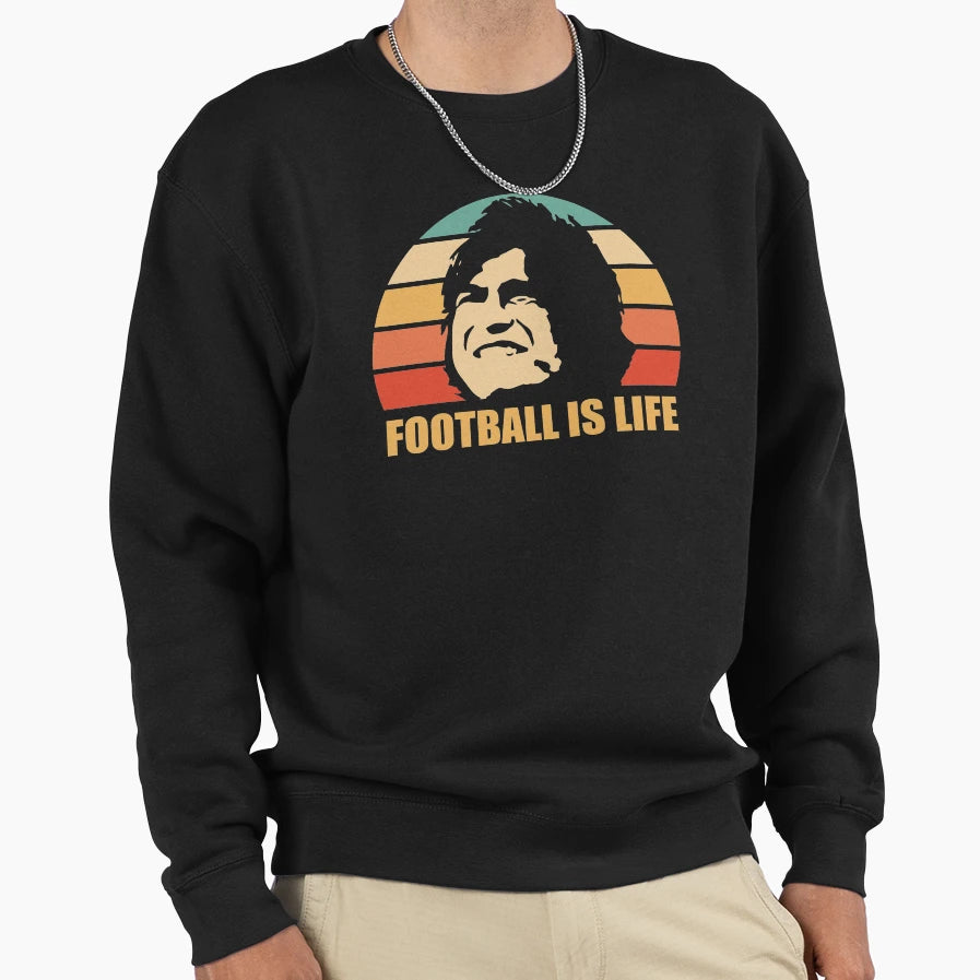 Football Is Life Sweatshirt - Minimalist Print Unisex - T-Shirt, Sweatshirt, Hoodie