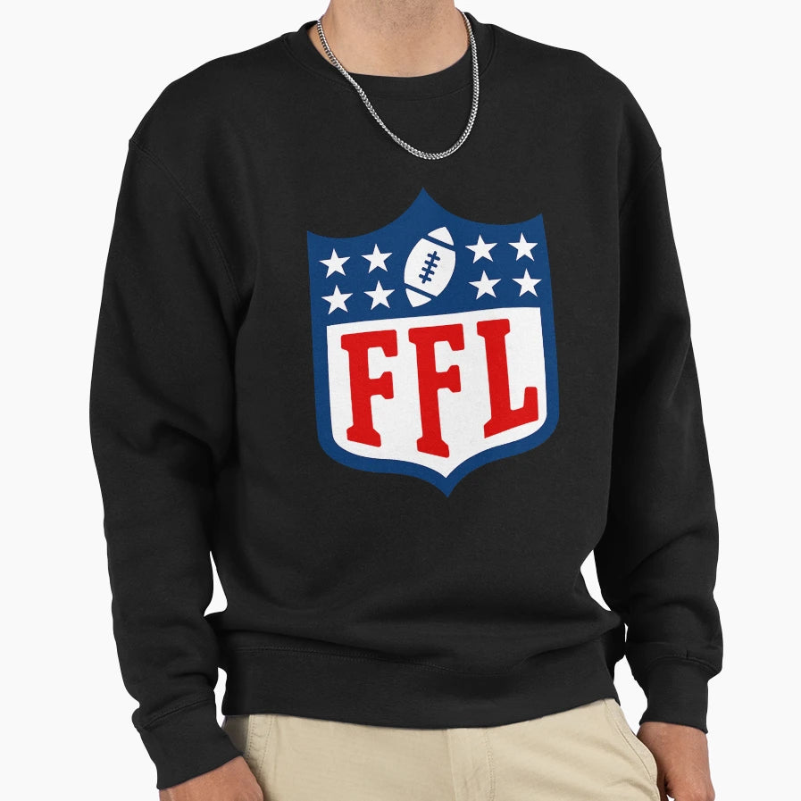 Fantasy Football Logo Ffl League Sweatshirt - Graphic Print for Adults - T-Shirt, Sweatshirt, Hoodie