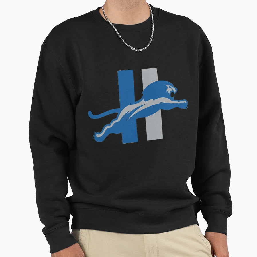 Detroit Logo Lions Inspired Sweatshirt - Trendy Graphic Men Women - T-Shirt, Sweatshirt, Hoodie