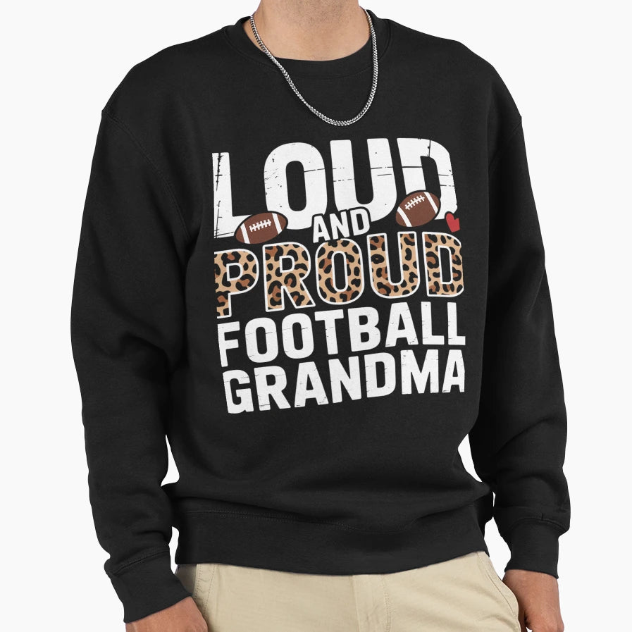 Leopard Football Grandma Family Sweatshirt - Novelty Apparel for Adults - T-Shirt, Sweatshirt, Hoodie