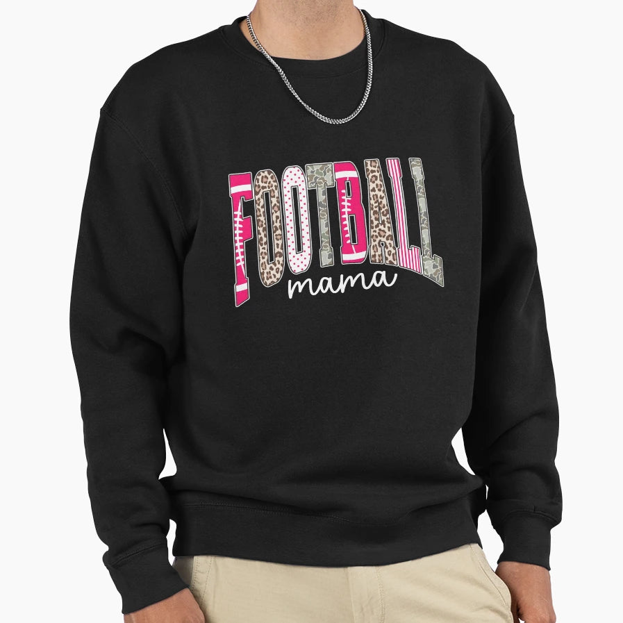 Football Mama Sweatshirt - Casual Everyday Wear Unisex - T-Shirt, Sweatshirt, Hoodie