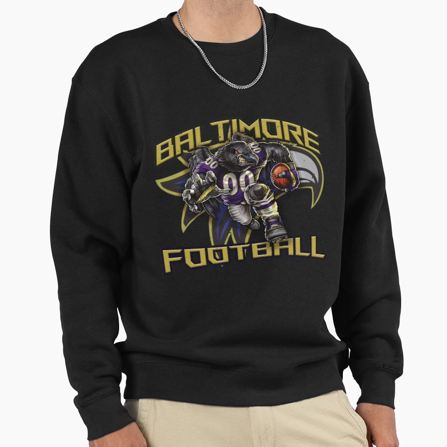 Baltimore Football Sweatshirt - Unique Graphic for Adults - T-Shirt, Sweatshirt, Hoodie