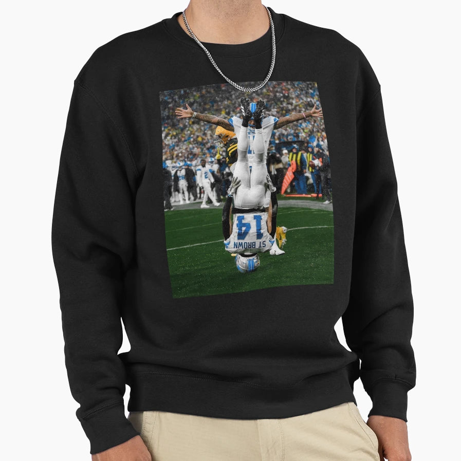 Amon Ra St Brown Celebration Sweatshirt - Fun Novelty Design Unisex - T-Shirt, Sweatshirt, Hoodie