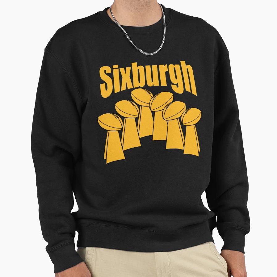 Sixburgh Pittsburgh Football 412 Sweatshirt - Streetwear Style Unisex - T-Shirt, Sweatshirt, Hoodie