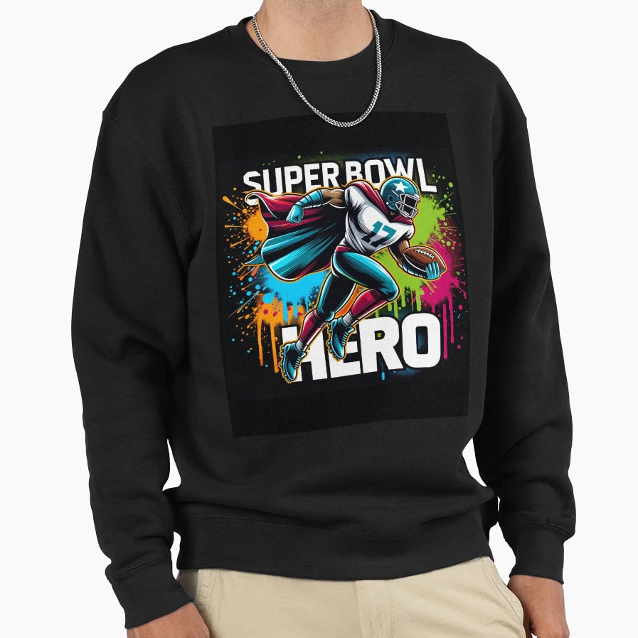Super Bowl Hero Sweatshirt - Unique Graphic for Adults - T-Shirt, Sweatshirt, Hoodie