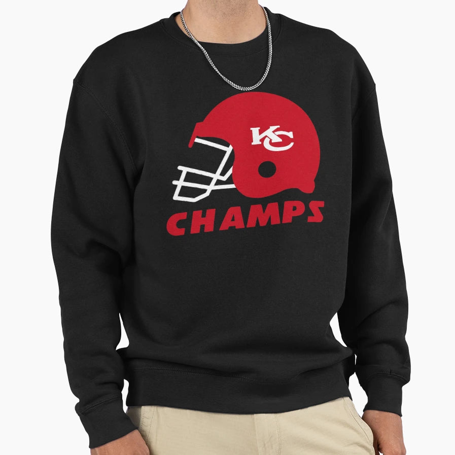 Chiefs Helmet Sweatshirt - Novelty Apparel Unisex - T-Shirt, Sweatshirt, Hoodie