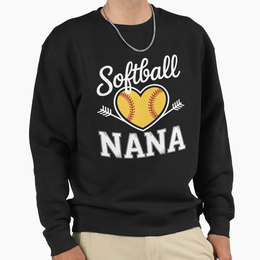 Softball Nana Sweatshirt - Aesthetic Graphic Unisex - T-Shirt, Sweatshirt, Hoodie