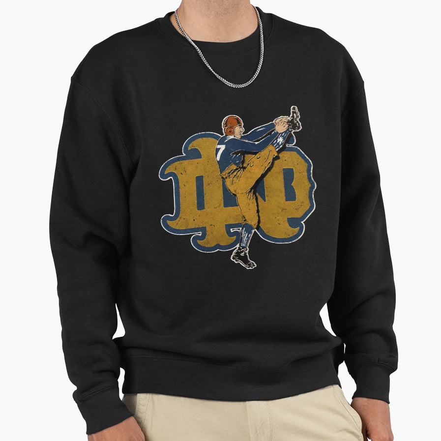 Football Player Kicking Sweatshirt - Novelty Apparel Men Women - T-Shirt, Sweatshirt, Hoodie
