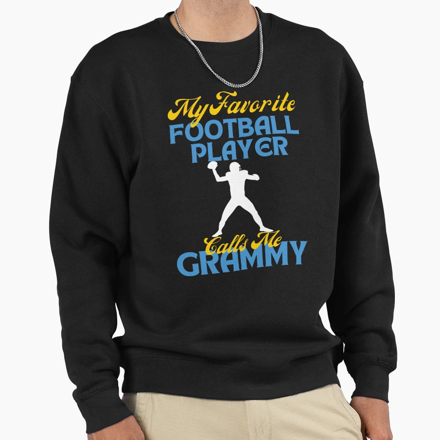 My Favorite Football Player Calls Sweatshirt - Aesthetic Graphic Men Women - T-Shirt, Sweatshirt, Hoodie