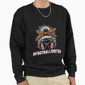 American Football Sister Leopard Bun Sweatshirt - Unique Graphic Men Women - T-Shirt, Sweatshirt, Hoodie