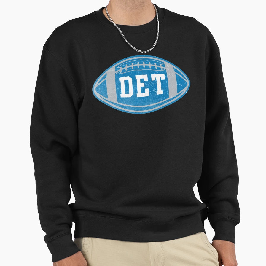 Detroit Throwback Football Sweatshirt - Custom Art Print Men Women - T-Shirt, Sweatshirt, Hoodie