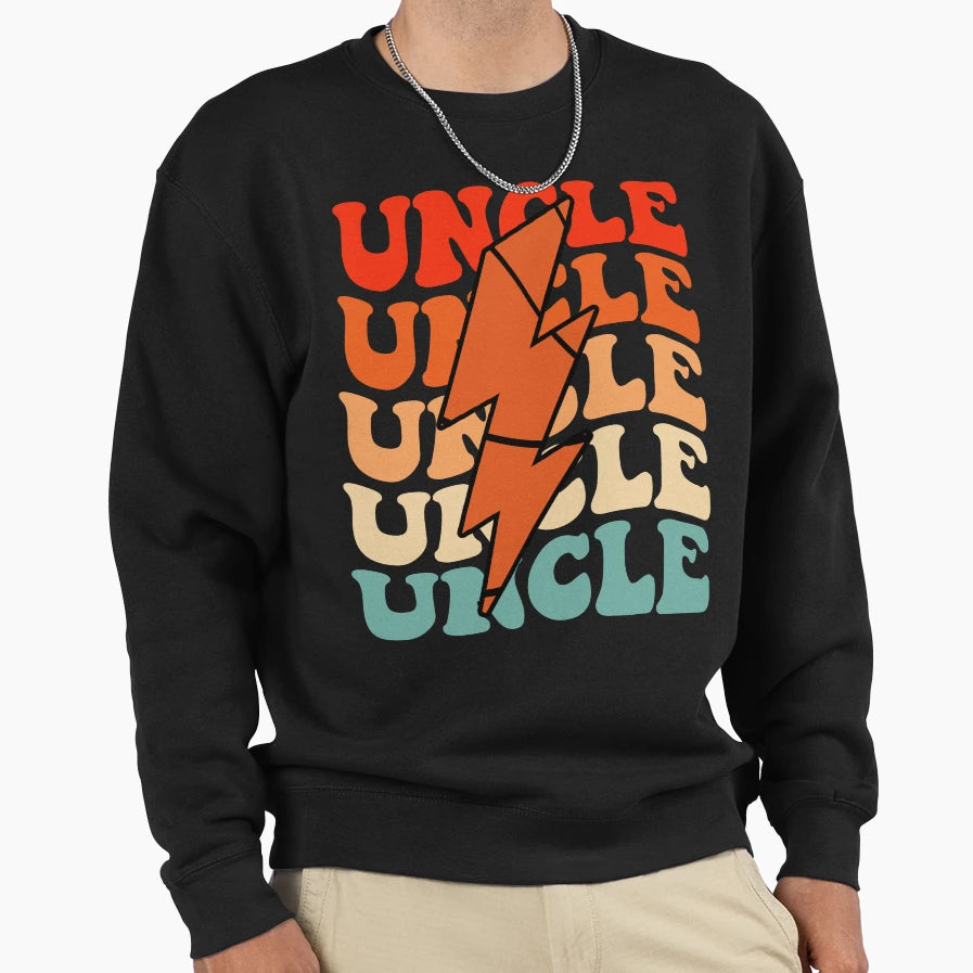 Basketball Uncle Groovy Sweatshirt - Fun Novelty Design Men Women - T-Shirt, Sweatshirt, Hoodie